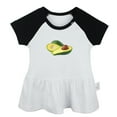 thumbnail image 1 of Fruit Avocado Pattern Dresses For Baby, Newborn Babies Skirts, Infant Princess Dress, 0-24M Kids Graphic Clothes (Black Raglan Dresses, 18-24 Months), 1 of 4