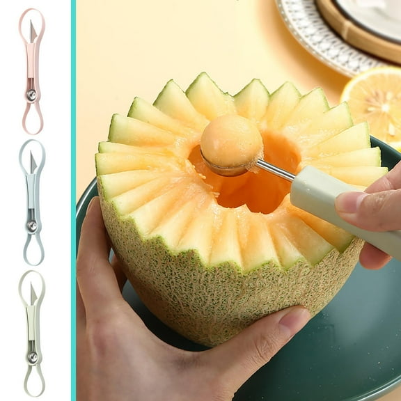 Fruit Baller Scooper Set | 3-in-1 Multi-Purpose Melon Baller & Carving Tool | Double-Sided Stainless Steel | Comfort Grip Handle | Vegetable & Fruit Preparation | 1 Pack | Durable & Easy to Use