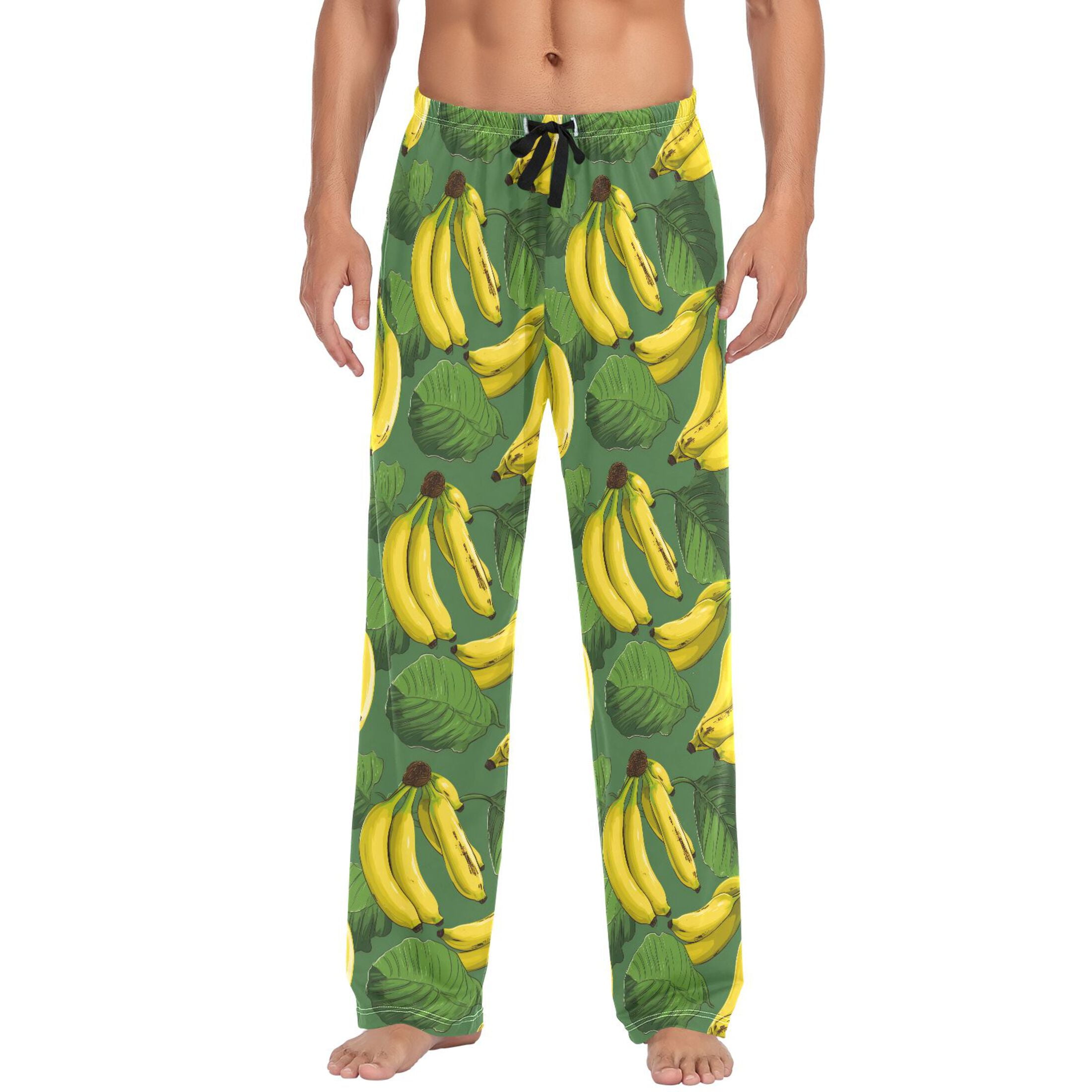 Fruit Banana joogoo Men's Pajama Pants Cotton Long Sleepwear