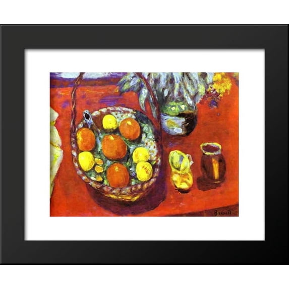 Fruit Basket 20x24 Framed Art Print by Bonnard, Pierre