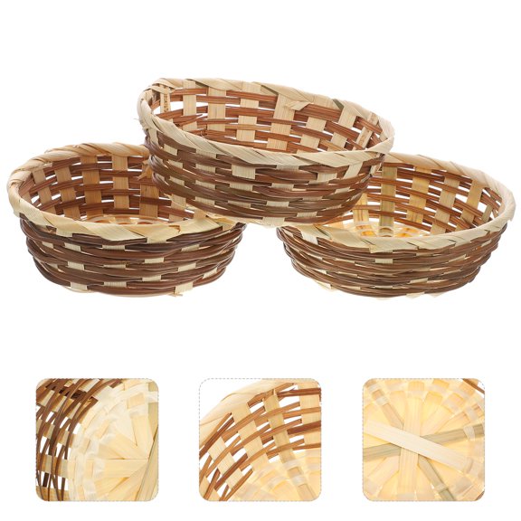 Supvox Hand Made Woven Fruit Container, Multi, Practical Home Use, 6Pcs