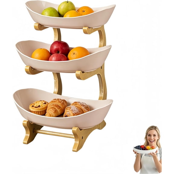 Fruit Basket Ceramic Fruit Bowl for Kitchen Counter Bread Basket & Vegetable Storage Kitchen Stand Small Basket for Fruit Storage Pottery Medium