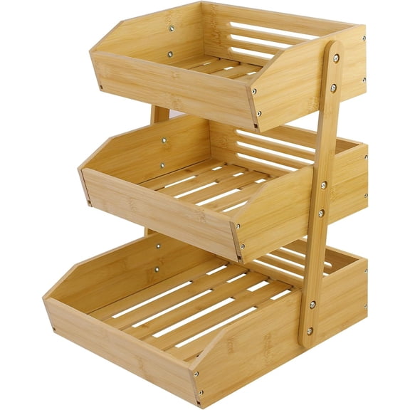 Fruit Basket for Kitchen Counter, 3 Tier Fruit Stand, Fruit Vegetable Storage Basket, Fruit Bowl for Kitchen Counter, Large Basket Display Rack, Fruit Holder Produce Basket