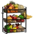 thumbnail image 1 of Fruit Basket for Kitchen Counter,Fruit Bowl,Countertop Organizer for Onion Bread and Snack Storage,Heavy Duty Metal Fruit Stand Holder with Liners (3 Tier), 1 of 6