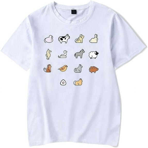 Fruit Basket Zodiac Animals T-Shirt Merch Men Short Sleeve Women Funny Tee Unisex Harajuku Tops