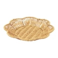 thumbnail image 1 of Fruit Basket for Kitchen Counter | Scalloped Wicker Basket Round Serving Tray | Kitchen Table Decor Centerpiece | Woven Storage Basket 10 Inch, 1 of 3