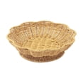 thumbnail image 1 of Fruit Basket for Kitchen Counter | Scalloped Wicker Basket | Round Serving Tray for Dining Decor and Storage, 9 Inch, 1 of 3
