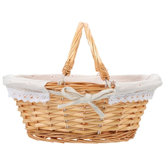 Fruit Baskets for Kitchen Woven Produce Vegetable Basket for Organizing Home Wall Potato Onion Storage-small