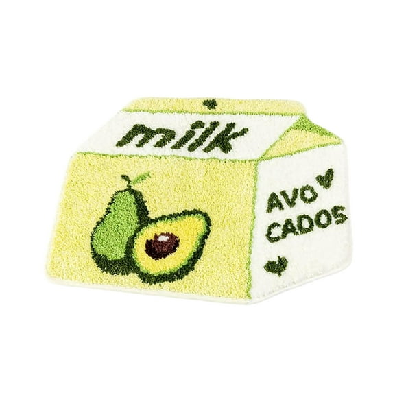 Cute Fruit Bath Mat for Bathroom Rugs Absorbent Non- Cartoon Shaped Microfiber Shower Rug Washable Carpet for Bathtub