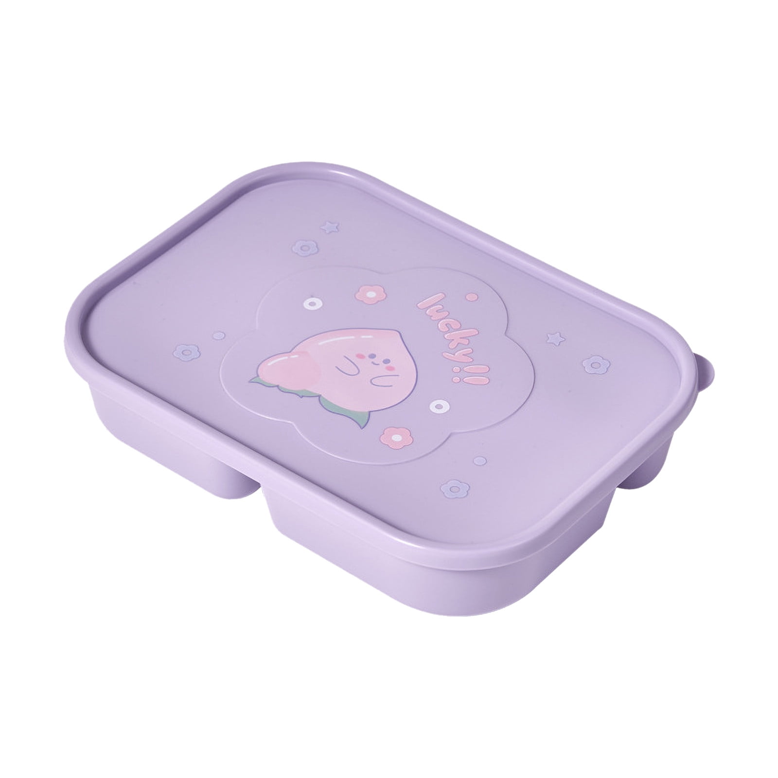 Fruit Bento Box Plastic Compartmentalized Lunch Box For Students And