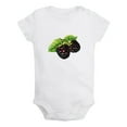 thumbnail image 1 of Fruit Blackberry Image Print Rompers For Babies, Newborn Baby Unisex Bodysuits, Infant Jumpsuits, Toddler 0-24 Months Kids One-Piece Oufits (White, 0-6 Months), 1 of 4