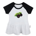 thumbnail image 1 of Fruit Blackberry Pattern Dresses For Baby, Newborn Babies Skirts, Infant Princess Dress, 0-24M Kids Graphic Clothes (Black Raglan Dresses, 0-6 Months), 1 of 4