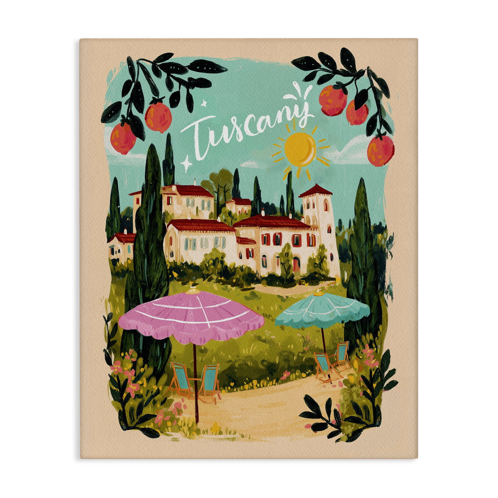 Fruit Bordered Tuscany Canvas Wall Art, design by Yen