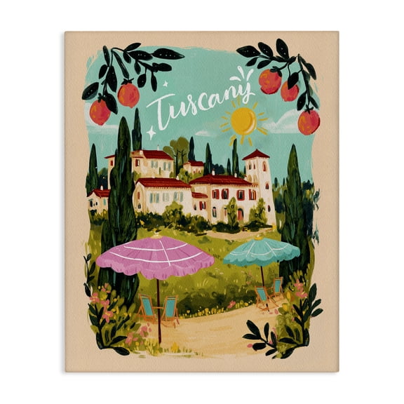 Fruit Bordered Tuscany Canvas Wall Art, design by Yen