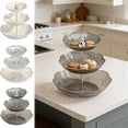 thumbnail image 1 of Fruit Bowl, 3 Tier Fruit Basket, 3 Tier Serving Stand Serving Bowl, Kitchen Bowls for Fruit Vegetable Snack Nuts Dessert Cake Tray for Party Wedding （White）, 1 of 7