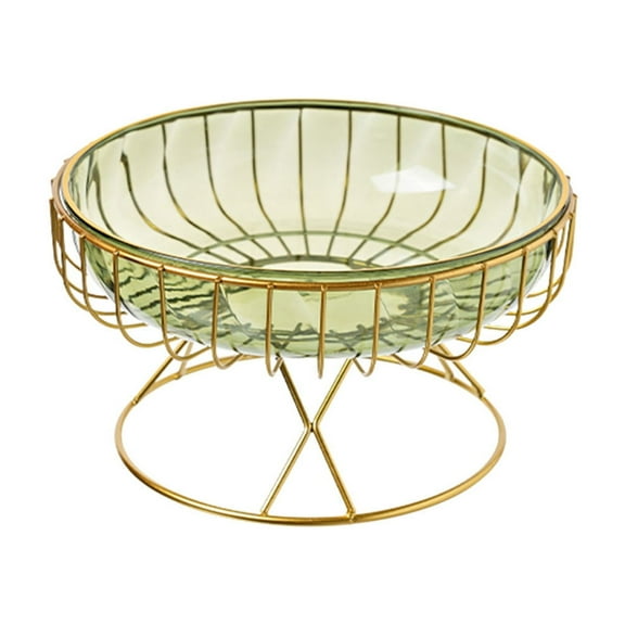 Fruit Bowl, 9 Inch Dinner Table and Tea Coffee Pedestal Tray，Elegant and Practical Bread and Fruit Footed Bowls, Salad or Dessert Display Trays, for Kitchen Counter and Dining Table