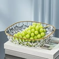 thumbnail image 1 of Fruit Bowl ,Clear Plates,9.5x9.5x2.5Inch Transparent Large Capacity Fruit Bowl for Kitchen Counter,Reusables Multiuse Container for Tables Centerpiece,Suitable for Home,Office,Outdoor, 1 of 6