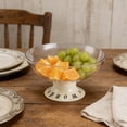 thumbnail image 1 of Fruit Bowl with Drainage Pedestal Design Plastic Transparent Serving Tray for Kitchen Countertop Dining Table Party Display Decorative Centerpiece Wedding Birthday Christmas and Fresh Produce Storage, 1 of 6