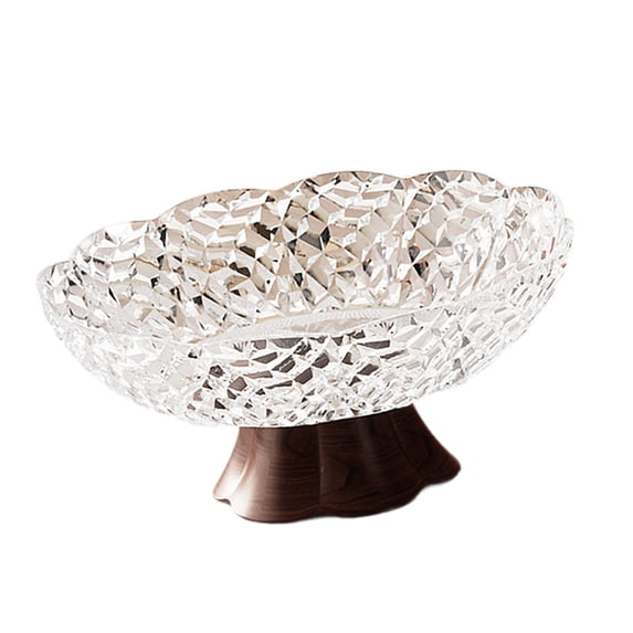 Fruit Bowl Draining Holes Footed Pedestal Bowl ABS Construction for Party Living Room Snack Serving