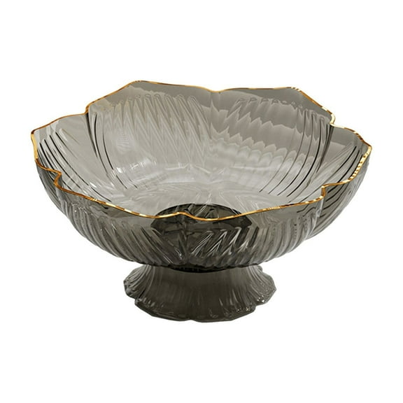 Fruit Bowl with Draining Holes, Multifunction Fruit Holder Decorative Bowl, Snacks Tray for Table Countertop, Kitchen Counter Home Livingromm Decor (Gray)