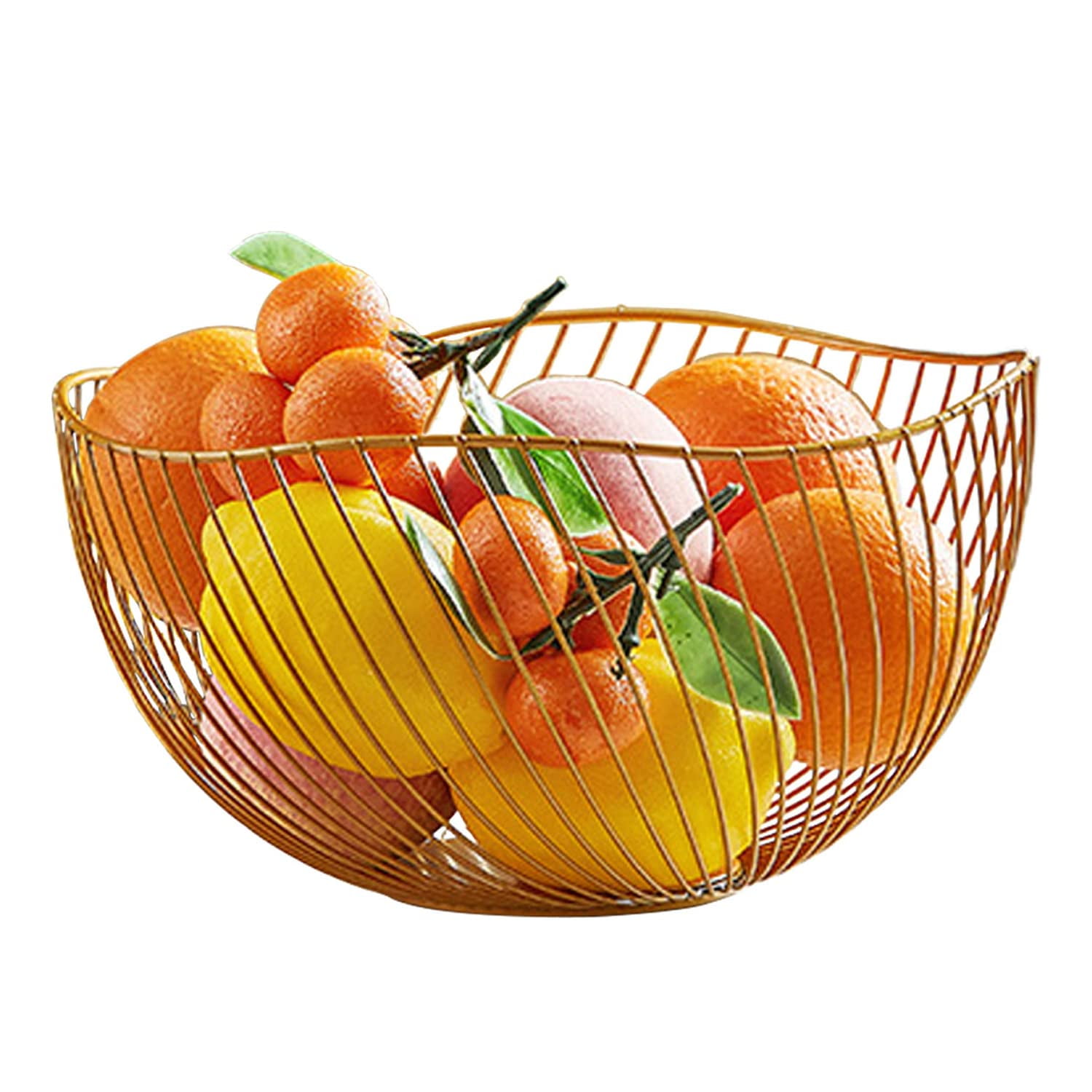 Fruit Bowl,Fruit basket for Kitchen Counter, black Metal Wire Vegetable Basket for Bread and