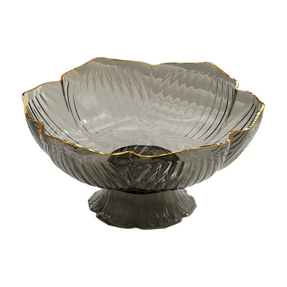 Fruit Bowl for Kitchen Counter, Modern Fruit and Bread Basket Stand,10 inch Large Decorative Bowl for Home Kitchen Decor, Fruit & Vegetables Holder Storage, Gray