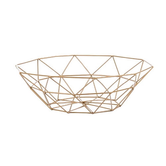 Fruit Bowl for Kitchen Counter, Modern Metal Wire Vegetable Basket for Bread and Snacks, Decorative Fruits and Veggie Storage Holder for Countertop, Table, Centerpiece
