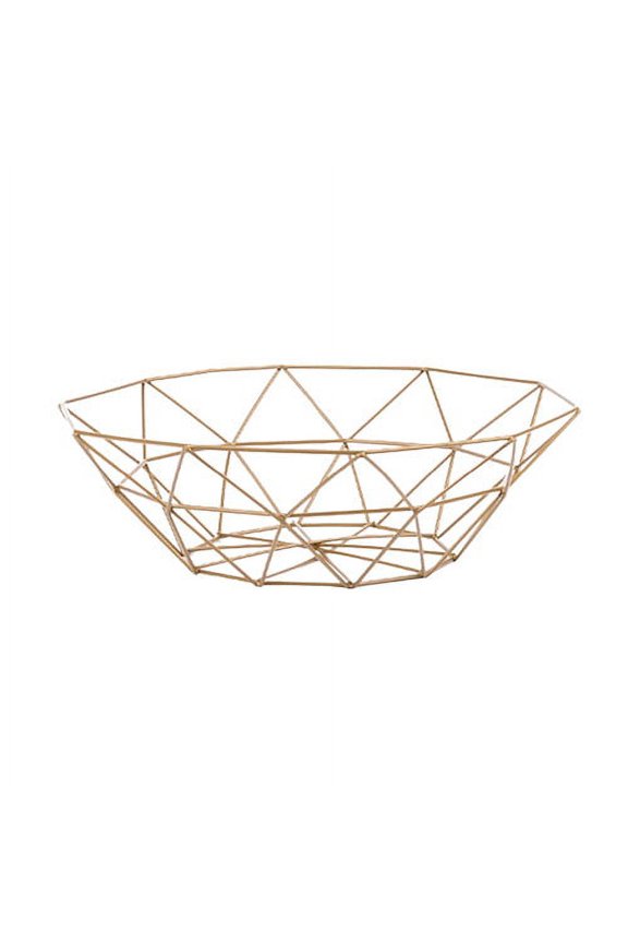 Fruit Bowl for Kitchen Counter, Modern Metal Wire Vegetable Basket for Bread and Snacks, Decorative Fruits and Veggie Storage Holder for Countertop, Table, Centerpiece