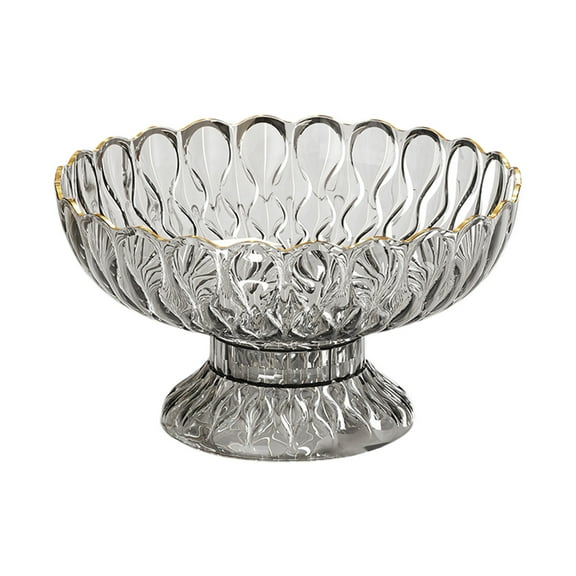 Fruit Bowl for Kitchen Counter,Plastic Footed Fruit Plate with Draining Hole Detachable Base, Coffee Table Fruit Candy Snack Display Plate for Household Living Room