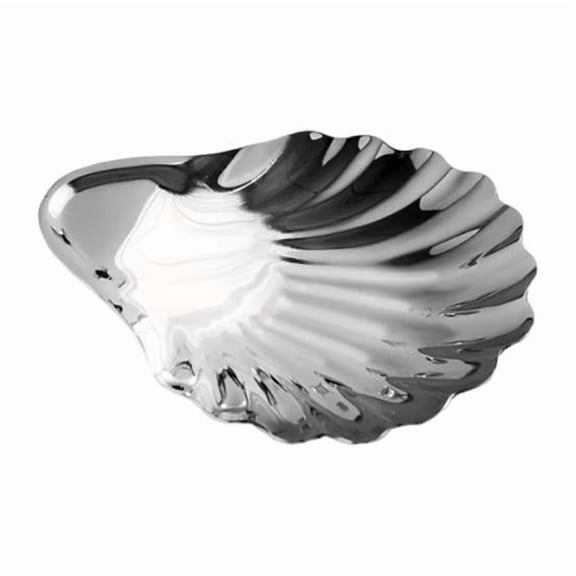Fruit Bowl Shell Shaped Dish Stainless Steel Material Compact Size for Snacks Dessert Nuts Home Use
