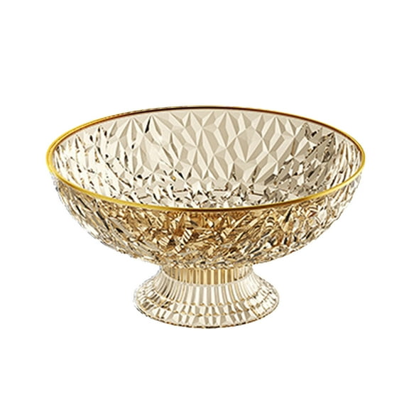 Fruit Bowls with Draining Holes, Large Fruit Basket with Removable Pedestal for Kitchen, Fruit Bowl for Table Décor, Bread and Fruit Trays, Salad or Dessert Display Trays for Parties 10.2"