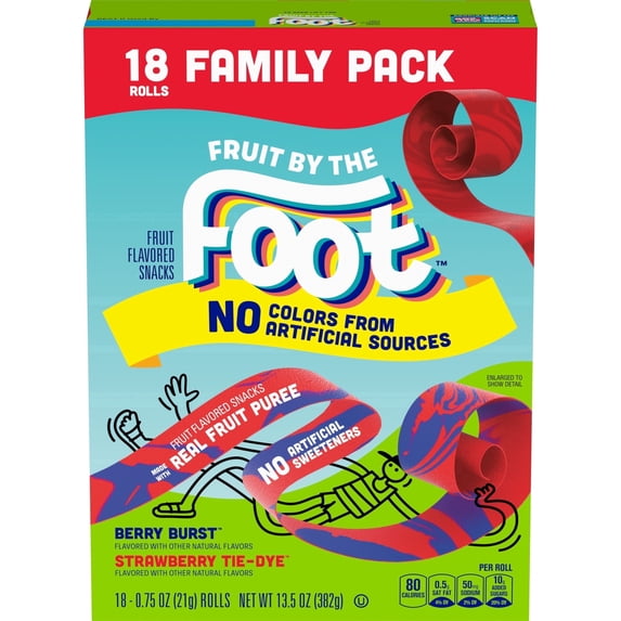 Fruit By The Foot Fruit Flavored Snacks, Valentine's Day, Family Pack, 18 Ct, 13.5 oz