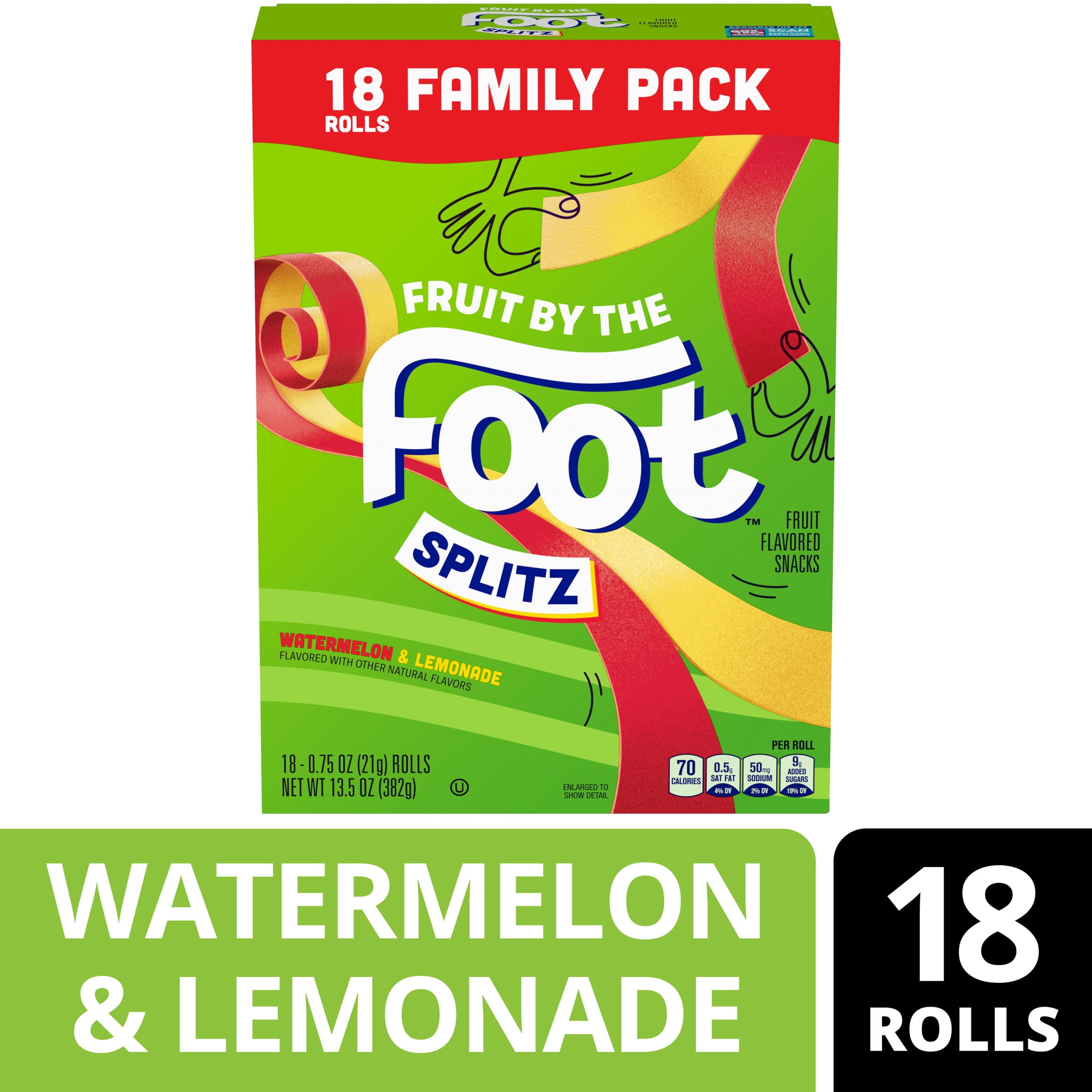Fruit by the Foot Watermelon and Lemonade Splitz Family Pack 18