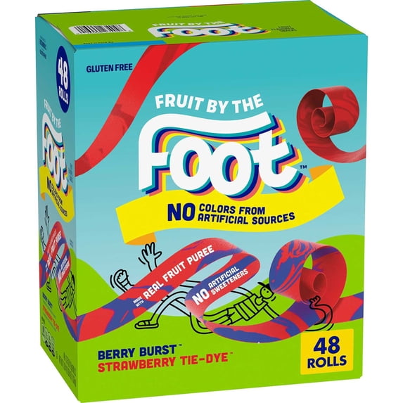 Fruit By The Foot Tie-Dye Fruit Flavored Snacks Variety Pack, 0.75 oz., 48 pk.