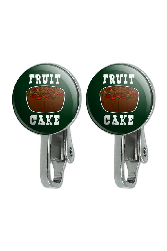 Fruit Cake Novelty Clip-On Stud Earrings