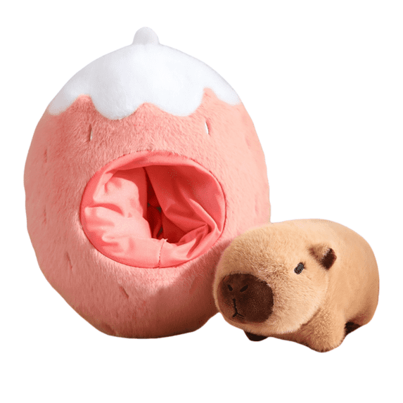 Fruit Capibala Stuffed Animal Pillow - Cute Strawberry Banana Carrot Avocado Capibala Plush Toy Doll for Girlfriend To Hug Toys