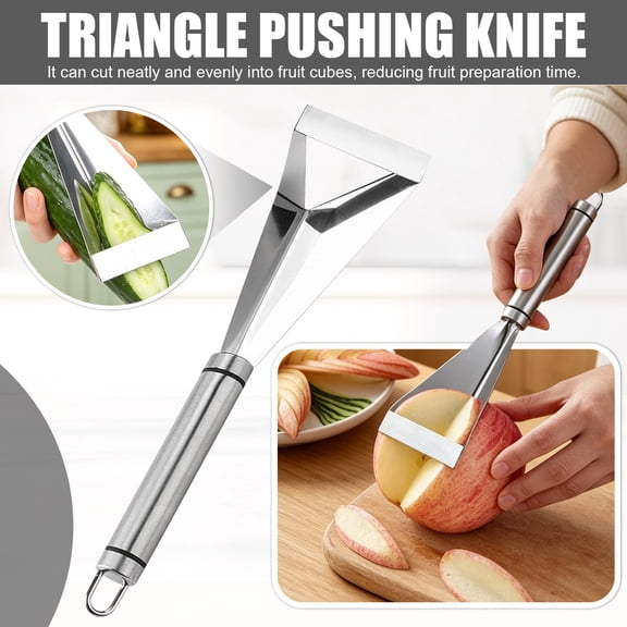 Fruit Carving Knife Triangular Stainless Steel Apple Corer Decorative Garnish Slicer For Fruit Platter Kitchen Party Food Art Home Chefs