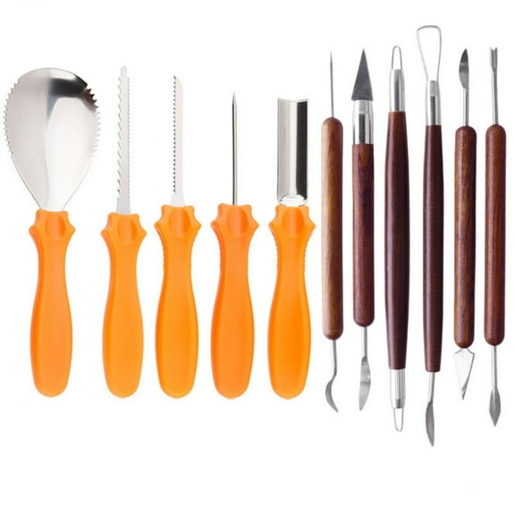 Fruit Carving Tools Set for Halloween Christmas, Stainless Steel Carving Knife Kit with Ergonomic Handles, Durable Fruit Cutting Tools for Culinary Arts, Sculpting, Peeling