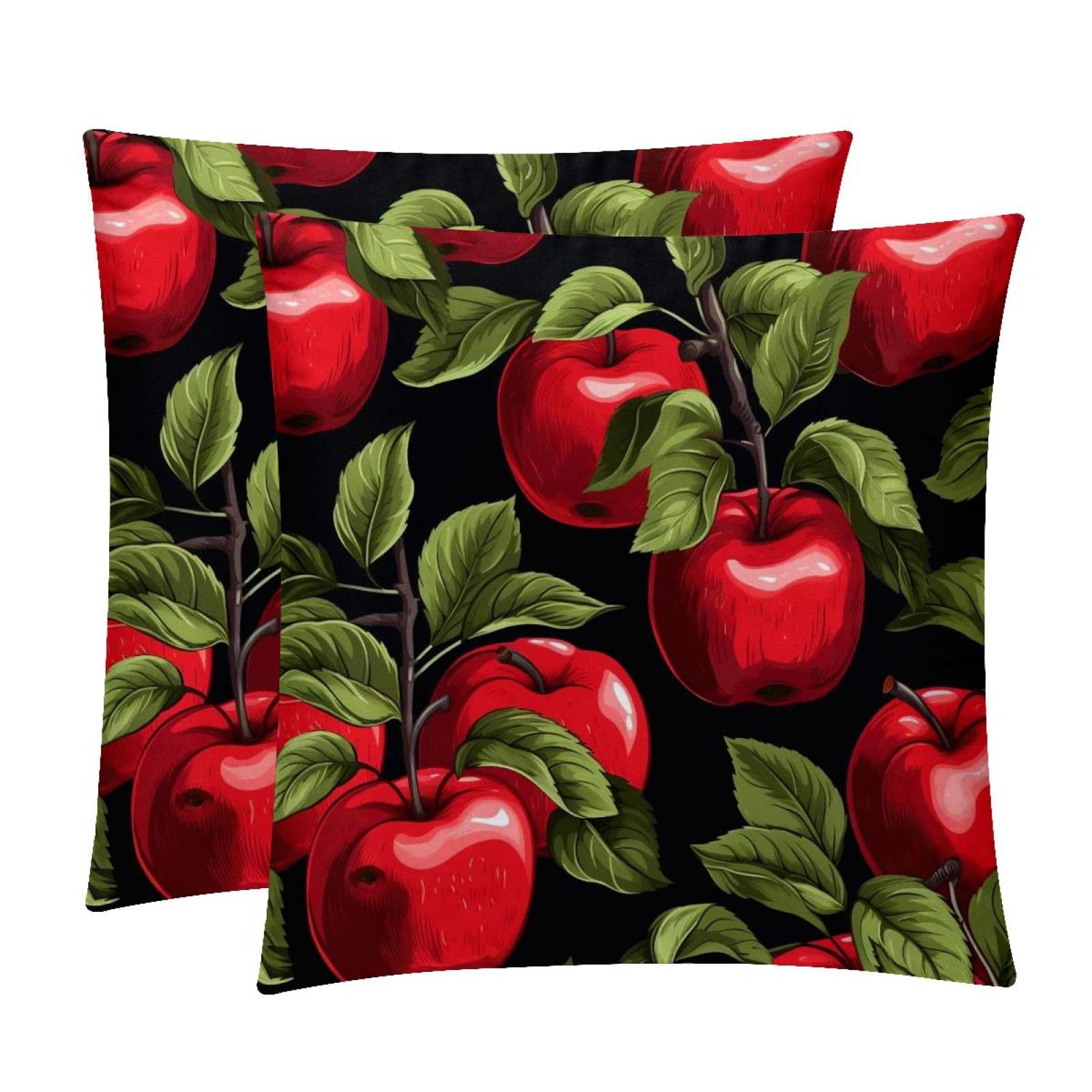 Fruit Chair Pillow Covers Set with Unique Patterns for Bed and Throw