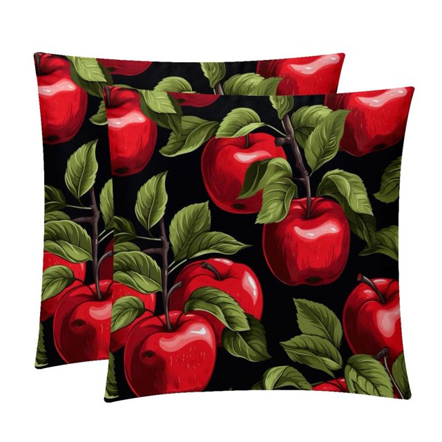 Fruit Chair Pillow Covers Set with Unique Patterns for Bed and Throw