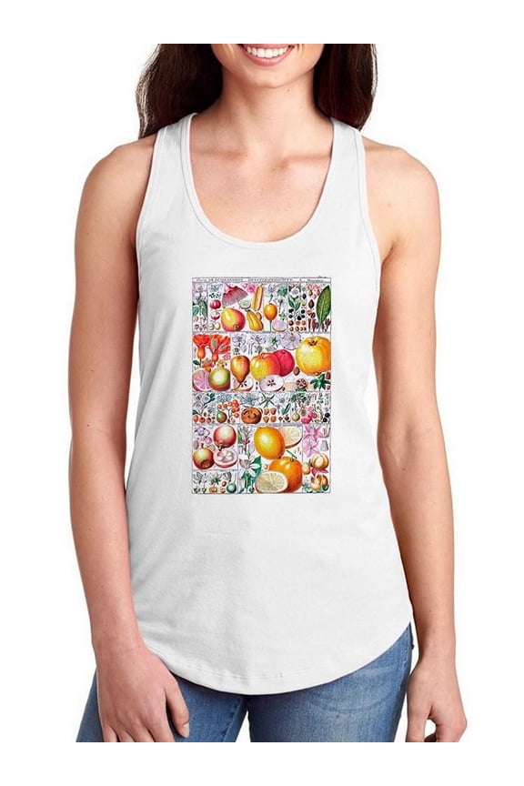 Fruit Charts Racerback Tank Women -Vision Studio Designs, Female Large
