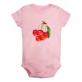 thumbnail image 1 of Fruit Cherry Image Print Rompers For Babies, Newborn Baby Unisex Bodysuits, Infant Jumpsuits, Toddler 0-24 Months Kids One-Piece Oufits (Pink, 18-24 Months), 1 of 4