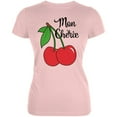 thumbnail image 1 of Fruit Cherry Mon Cheri My Darling Juniors Soft T Shirt Blush Pink X-LG, 1 of 1
