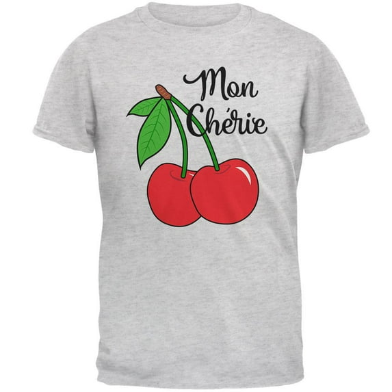Fruit Cherry Mon Cheri My Darling Mens T Shirt Light Heather Grey 3X-LG