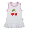 thumbnail image 1 of Fruit Cherry Pattern Dresses For Baby, Newborn Babies Skirts, Infant Princess Dress, 0-24M Kids Graphic Clothes (White Sleeveless Dresses, 0-6 Months), 1 of 4