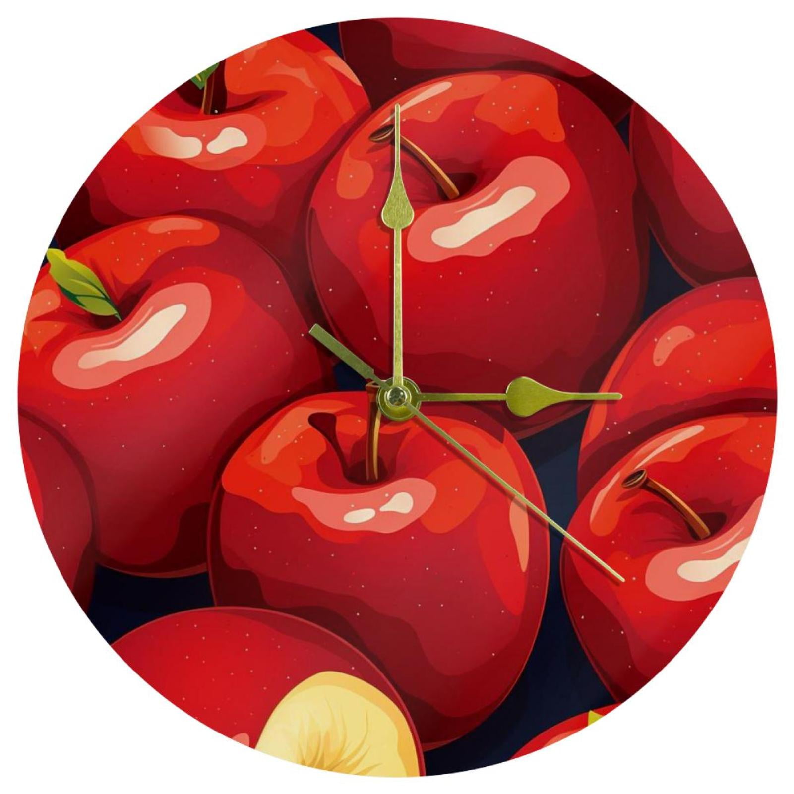Fruit circular acrylic wall clock elegant timepiece for home with