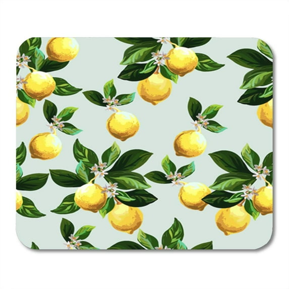 Fruit Citrus Pattern Lemons and Box Health Juice Vintage Bar Mousepad Mouse Pad Mouse Mat 9x10 inch