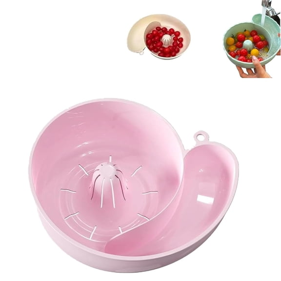 Fruit Cleaning Drain Basket – Automatic Washing and Draining Bowl for Kitchen Use