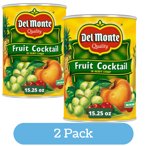 Fruit Cocktail in Heavy Syrup, Canned Fruit, 15.25 oz Can (2 Pack)