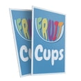 thumbnail image 1 of Fruit Cups (2-Pack) 24 Inch x 36 Inch Plastic Signs | Sign Insert 4mm Corrugated Plastic Signs Storefront Window Poster | Healthy Snacks, Seasonal Promotions, Farmer’s Markets | Made in, 1 of 3